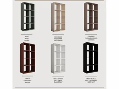 Librería con 8 compartimentos – color: cachemira – 147 × 74 × 30 cm, vertical u horizontal^ Outlet