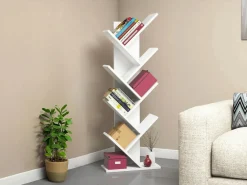 Vente-unique Librería con 7 estantes - Color: - ASINALI Blanco Best