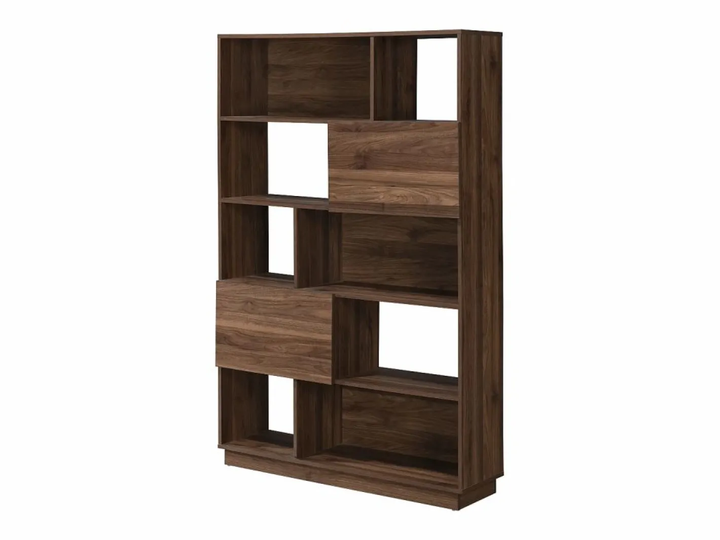 Vente-unique Librería|Librería con 2 puertas y 8 estantes - Natural oscuro - CEVANIA