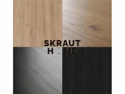 Skraut Home Librería estantería, 170x25x186cm, Salón - Comedor - Oficina, Con Almacenaje, Roble y negro Color natural claro Outlet