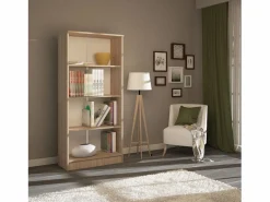 Librería haaus Flint, 3 estantes, Roble Sonoma, 70 x 32 x 159 cm^