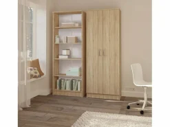 Librería haaus Flint, 4 estantes, Roble Sonoma, 70 x 32 x 196 cm Beige Online