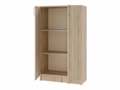 Consola Escritorio|Librería haaus Flint, 2 puertas, Roble Sonoma, 70 x 32 x 122 cm