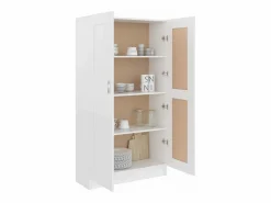vidaxl Librería madera de ingeniería 82,5x30,5x150 cm Blanco Discount