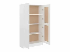 vidaxl Librería madera de ingeniería 82,5x30,5x150 cm Blanco Discount