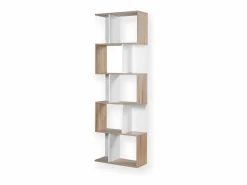 Librería múltiples estantes Alt. 180cm - Acabado madera y blanco^Calicosy Sale