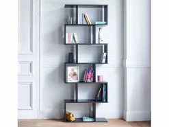 Librería negra 6 estantes VIRGINIA^Happy Garden Hot