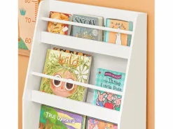 Sobuy Mueble De Bebé|Librería para Niños de Altura de 3 Niveles Estantería Infantil Multifuncional 58 x 18 x 81cm KMB45-W ES