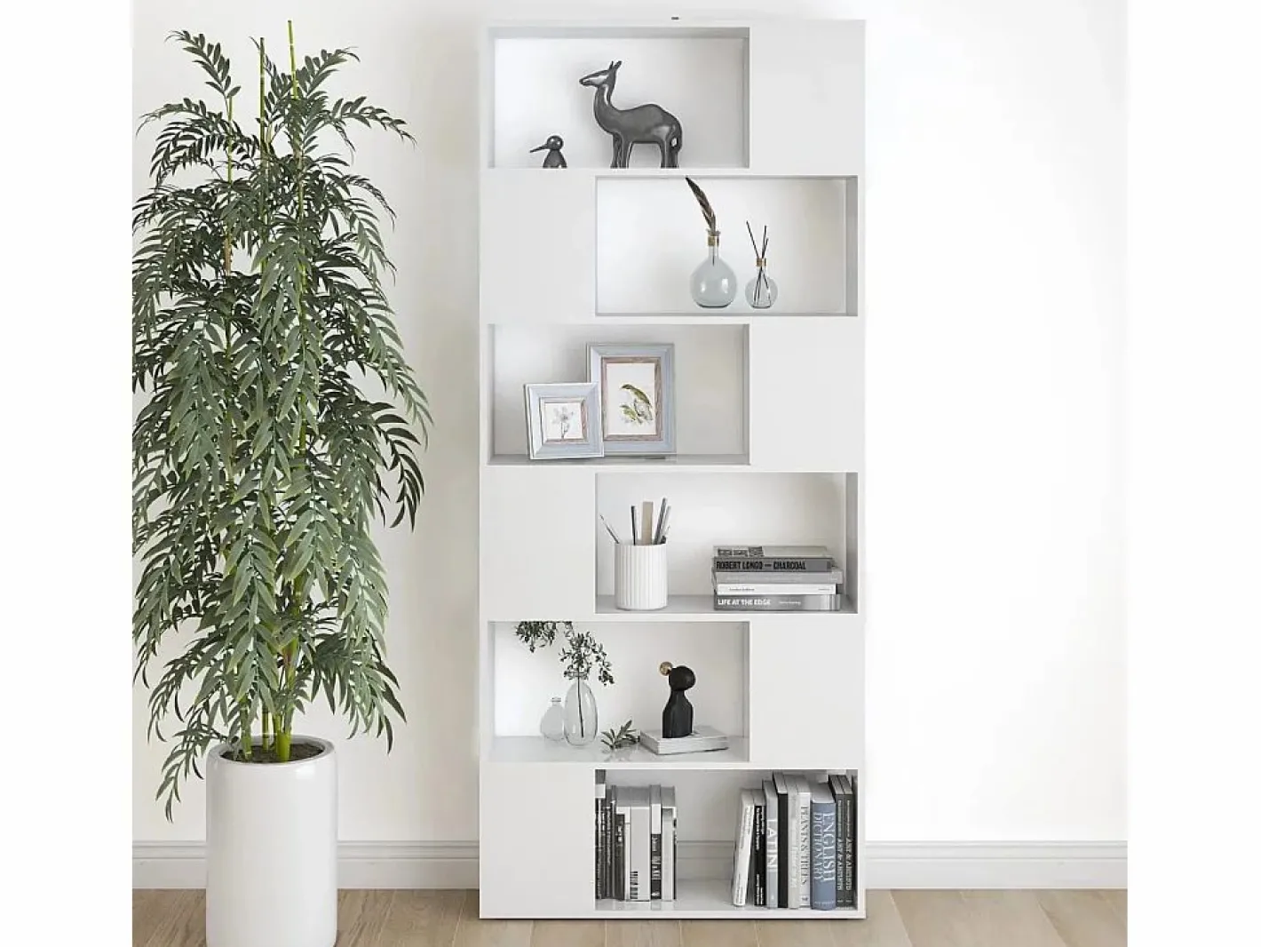 Librería separador madera contrachapada 80x24x186 cm^vidaxl Discount