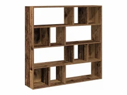 Librería/Separador de ambientes madera vieja 105x24x102 cm Marru00f3n Outlet