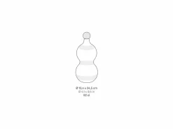 Accesorios Para Vino Y Bar|Lido - Botella de cerámica con franjas de azafrán y arena