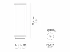 Linterna Corten para el hogar, 2,2 W, LED, batería, IP54, color azafrán Marru00f3n New