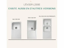 Essebagno Fregadero|Lisse fregadero reversible 2 cubetas 1 escurridor en resina blanca