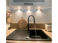 Lisse fregadero reversible 1 cubeta 1 escurridor en resina negra^Essebagno Hot