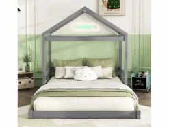 ModernLuxe Cama Montessori|Lit cabane 140x200cm en bois massif - avec sommier à lattes - (matelas non inclus)
