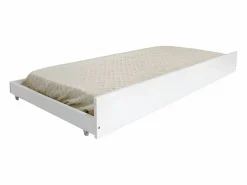 Litera + cama de arrastre madera 90x190/90x190cm Blanco Clearance
