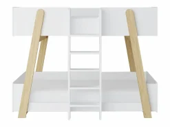 Vente-unique Litera 90 x 190 cm blanca y natural - CORODELA Color natural claro / Blanco Best
