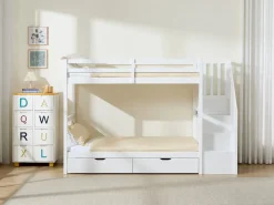 Litera 90 x 190 cm con cajones pino y MDF - ZILENI^Vente-unique Online