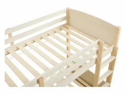 Litera 2 x 90 x 200 cm 2 cajones y natural + colchón - LIMODARA^Vente-unique Best