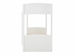 Vente-unique Litera 2 x 90 x 200 cm con 2 cajones en pino y MDF + colchones - LIMODARA Blanco Hot