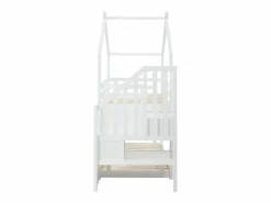Vente-unique Litera cabaña 90 x 190 cm en pino y MDF color - TALETY Blanco New