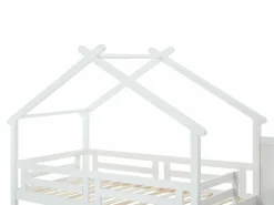 Vente-unique Litera cabaña 90 x 190 cm en pino y MDF color - TALETY Blanco New