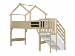 Cama Montessori|Litera de 90 x 200 cm - pino - y natural - colchón no incluido