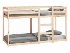 Litera de madera maciza de pino 75x190 cm^Clicnbuy Clearance