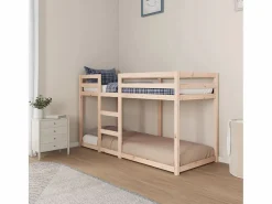 Litera de madera maciza de pino 75x190 cm^Clicnbuy Clearance