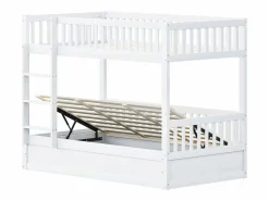 Litera infantil 90×200 cm - Madera maciza - Cama con almacenamiento inferior - (colchón no incluido)^ModernLuxe Discount