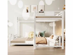 Merax Litera infantil de metal en forma de L - 90 x 200 cm + 140 x 200 cm - metal - Blanco