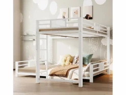 Merax Litera infantil de metal en forma de L - 90 x 200 cm + 140 x 200 cm - metal - Blanco