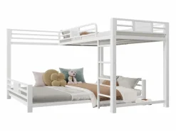 Merax Litera infantil de metal en forma de L - 90 x 200 cm + 140 x 200 cm - metal - Blanco