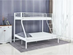 Saldosystocks Cama Litera|Litera matrimonial e individual metálica para 3 personas color
