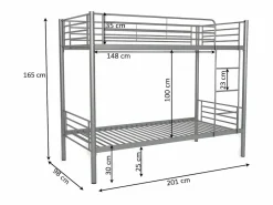 Saldosystocks Cama Litera|Litera Metalica Doble Cama 90cm AS-110