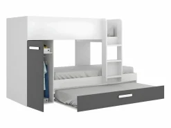 Vente-unique Litera nido 3 x 90 x 190 cm armario de compartimentos blanco y antracita. ANTHONY Gris antracita / Blanco New