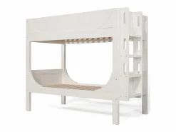 Litera separable 90x200 cm con escalera y somier de láminas, blanca - sin colchón^OKWISH Clearance
