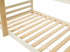 Vente-unique Cama Litera|Litera triple 3 x 90 x 200 cm madera de pino y natural - VAGAR