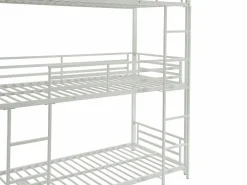 Vente-unique Cama Litera|Litera triple 3 x 90 x 190 cm metal + colchón - ELOUAN III