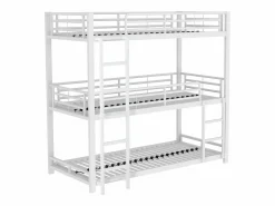 ModernLuxe Cama Litera|Litera triple - 3x90x200cm - estructura de hierro -