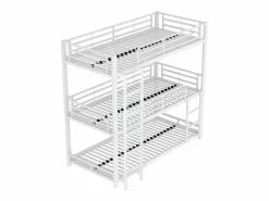 ModernLuxe Cama Litera|Litera triple - 3x90x200cm - estructura de hierro -