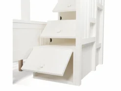 ModernLuxe Cama Litera|literas 90×200 cm +140×200 cm - escalera con almacenamiento - con 2 cajones - Madera maciza + MDF - (sin colchón)