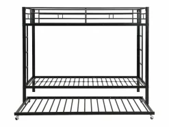 Literas 2 x 90 x 200 + cama nido 90 x 190 - Metal - Somier de láminas -^Merax New