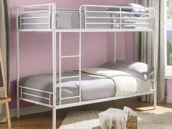 Vente-unique Cama Litera|Cama Infantil|Literas 2 x 120 x 190 cm blancas - DUOTIS II