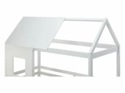 Vente-unique Literas cabaña 2 x 90 x 190 cm en Pino y MDF + colchón - LIDOVARA Blanco Online