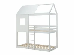 Vente-unique Cama Montessori|Cama Infantil|Literas cabaña 2 x 90 x 190 cm en Pino y MDF en color - LIDOVARA