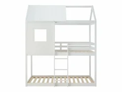 Vente-unique Cama Montessori|Cama Infantil|Literas cabaña 2 x 90 x 190 cm en Pino y MDF en color - LIDOVARA