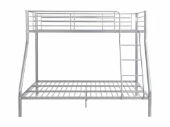 Vente-unique Literas de acero plata de 90x190 y 140x190 cm con colchón ELEVATIO IV Plateado New