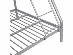 Vente-unique Literas de acero plata de 90x190 y 140x190 cm con colchón ELEVATIO IV Plateado New
