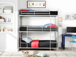 Literas triples 3 x 90 x 190 cm metal - ELOUAN III^Vente-unique Best